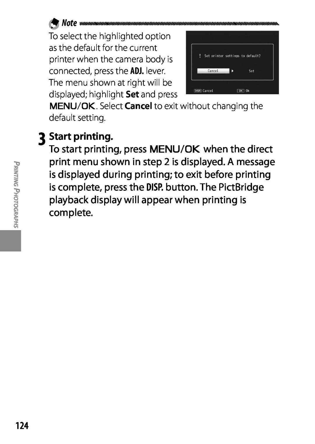 Ricoh 170543, GXR, 170553 manual 3 Start printing, C/D. Select Cancel to exit without changing the default setting 